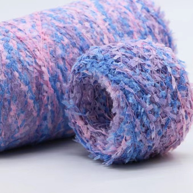 花式特种纱 1/4NM蝴蝶纱 纸片纱 段染纸片纱 段染蝴蝶纱 纯尼龙