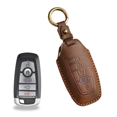 Car key bag – Key Cover Suitable for Ford - 5-key-brown