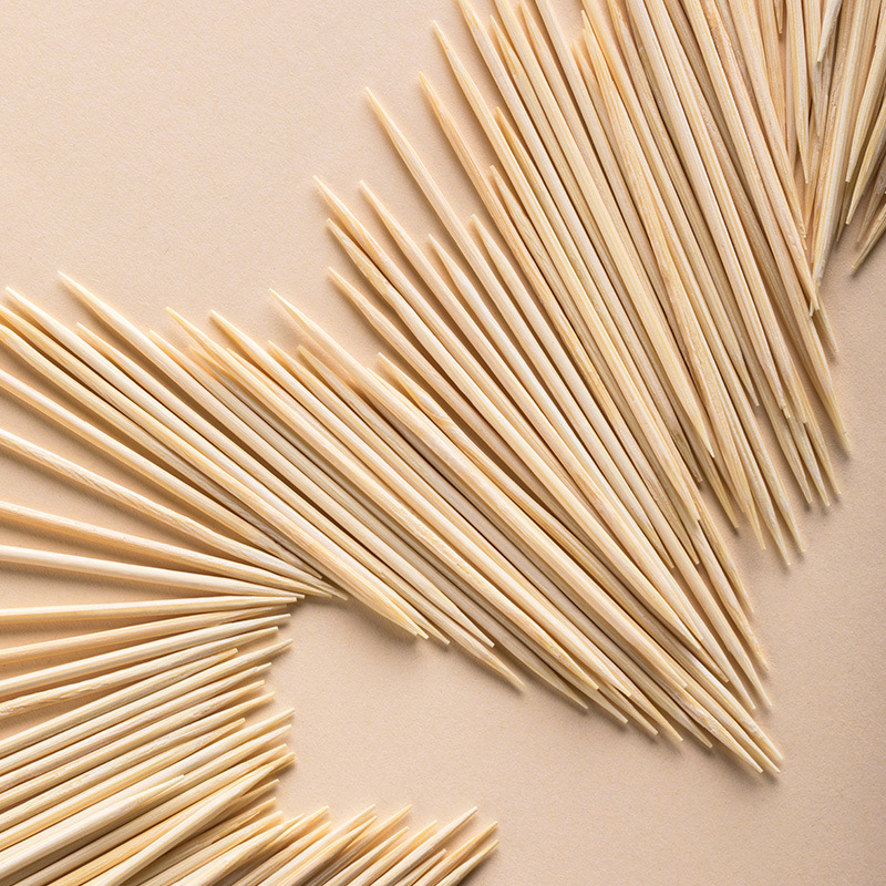 Camellia's new product, thin and tough double-headed moso bamboo toothpicks, hygienic fruit picks in bottles and cans, small bamboo picks for tooth cleaning