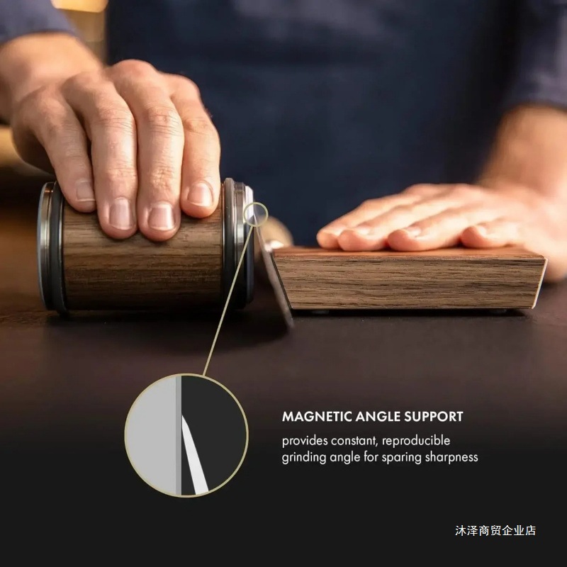 ♔Black roller, round angle sharpener, aluminum square pad, convenient and quick sharpening, professional home sharpening