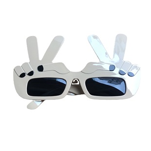 Factory direct supply new eggplant v-finger styling party funny glasses party concert glasses party