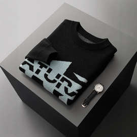 秋冬羊毛衫厂家跨境外贸代发速卖通毛衣男士针织衫新款男士羊毛衫