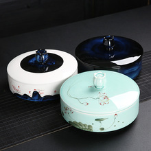 可定制 洱茶饼罐陶瓷茶叶罐 茶叶包装盒青瓷窑变大号家用白茶饼罐