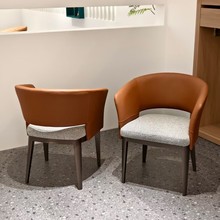 高级感酒店金属洽谈椅设计师网红现代休闲椅意式轻奢五金餐椅