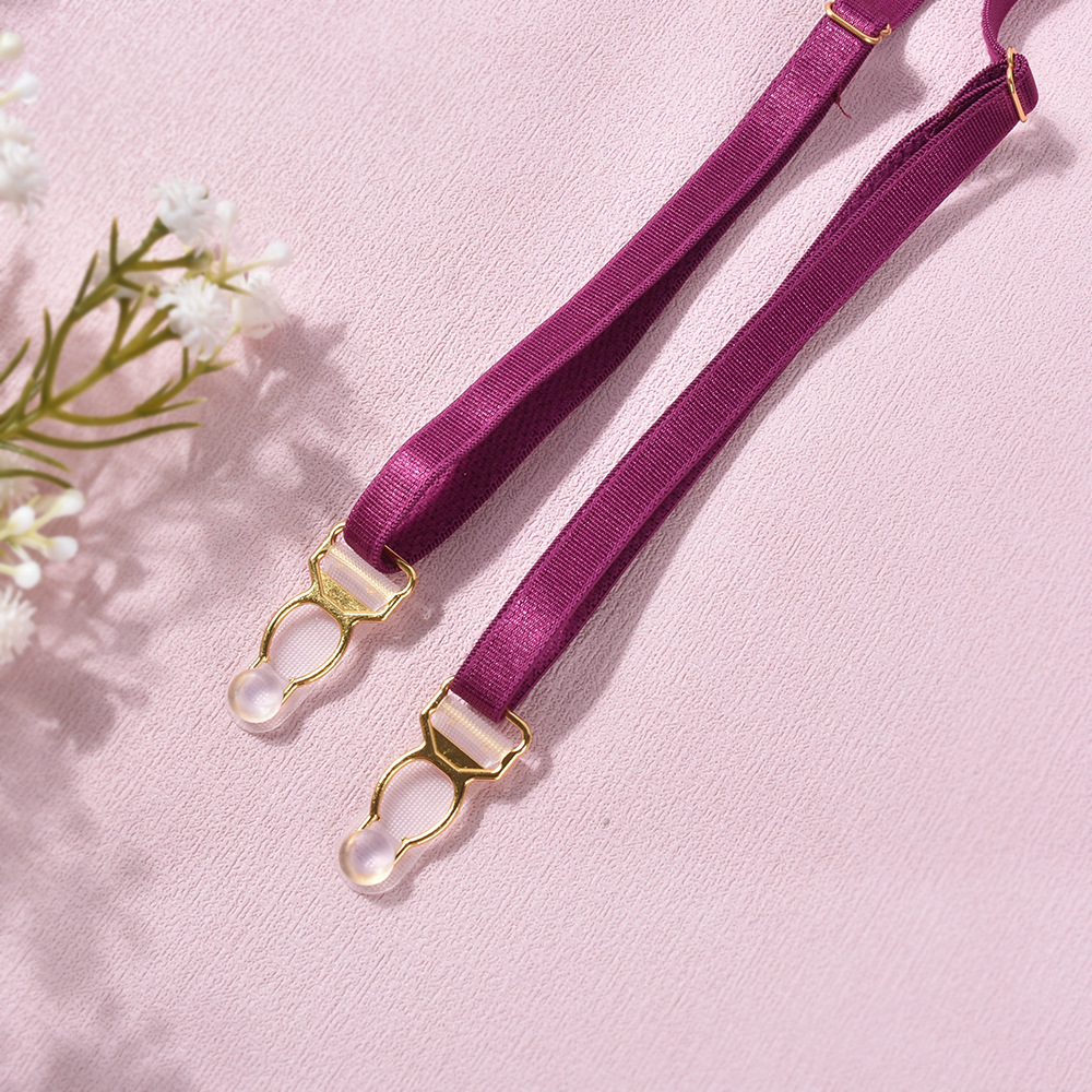 Romance in Bloom: Unlined Flower Embroidery Lingerie Set and Garter Belt
