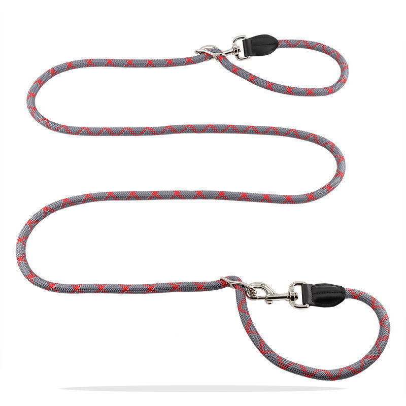 Amazon Venta caliente mascota perro Correa multifuncional cintura crossbody doble cabeza una arrastre dos perro Correa perro cadena