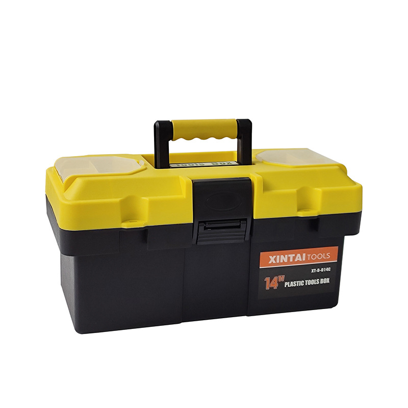 家庭用プラスチック携帯多機能金物工具箱車載修理ツール二重収納ボックスメーカー卸売り