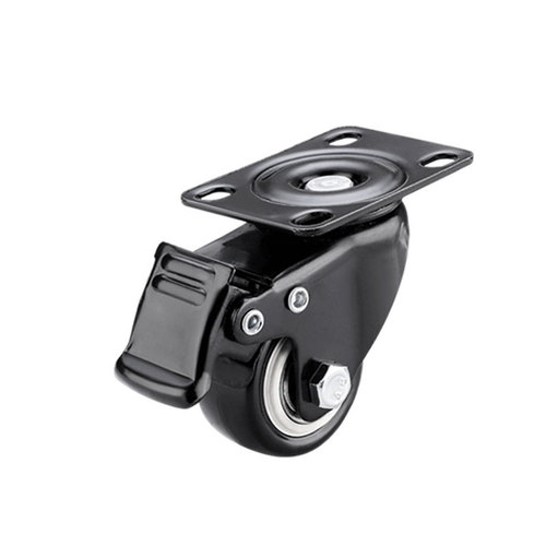 Heavy-duty universal wheel silent steering wheel cabinet furniture boss chair pulley mobile roller with brake gold diamond wheel