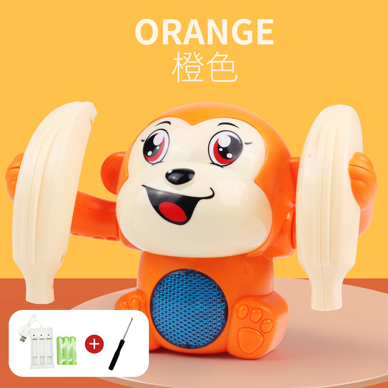 소리와 빛을 제어하는 ​​팁 원숭이 [주황색] + 충전지 세트