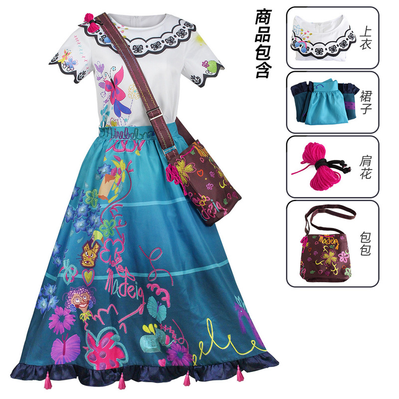 Magic Full House Cos Clothing Encanto Mirabell Skirt Princess Skirt Women's Dress Performance Clothing in Stock