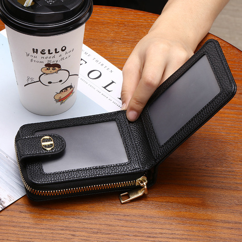 Driver's License Leather Case Women's Card Holder Multiple Card Slots Large Capacity Men's Document Driver's License Two-in-One Multi-Function Coin Purse