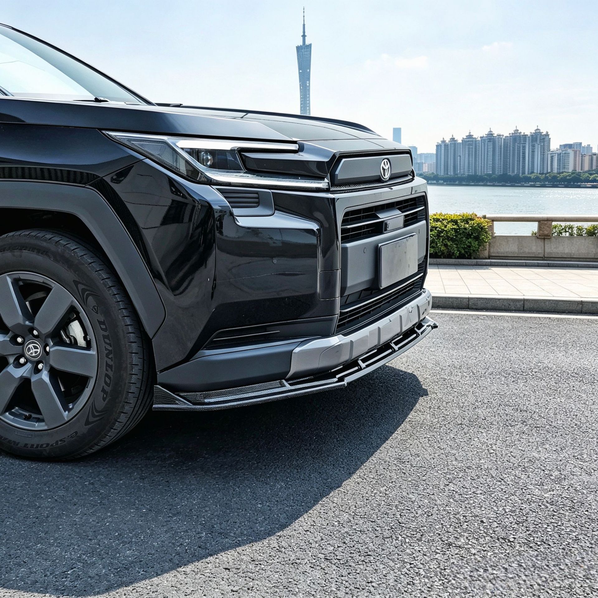 Suitable for 26 Models of Rav4, Rongfang, and Wildlander Modified Front Spoiler, Side Skirts, Rear Bumper, Roof Wing, Rear Diffuser, and Louvered Spoiler