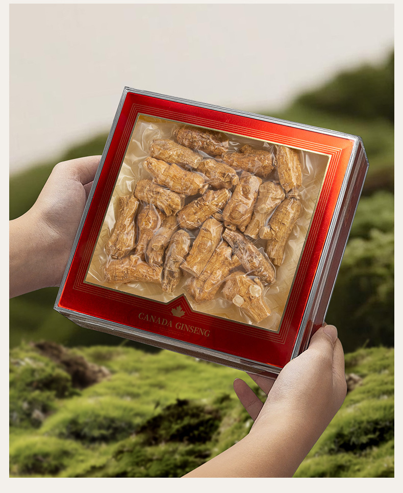 Canadian American Ginseng Gift Box Xi Yang Shen 150g Premium Whole Root Slices for Tea and Soup preparation