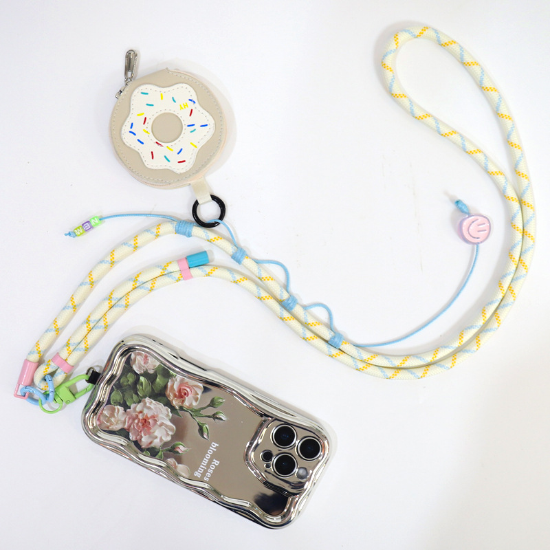 8MM botón de puerta de color ajustable de teléfono móvil cuerdas trenzadas de nylon robusto y duradero accesorios de bolsas de flores sensación de alto nivel