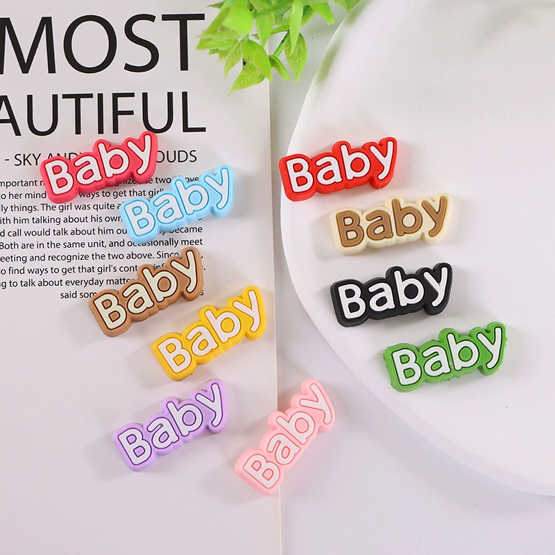Baby буква PVC мягкий силиконовый декоративный патч для мобильного телефона чехол водительские права заколки для украшения тапочки дыры DIY аксессуары