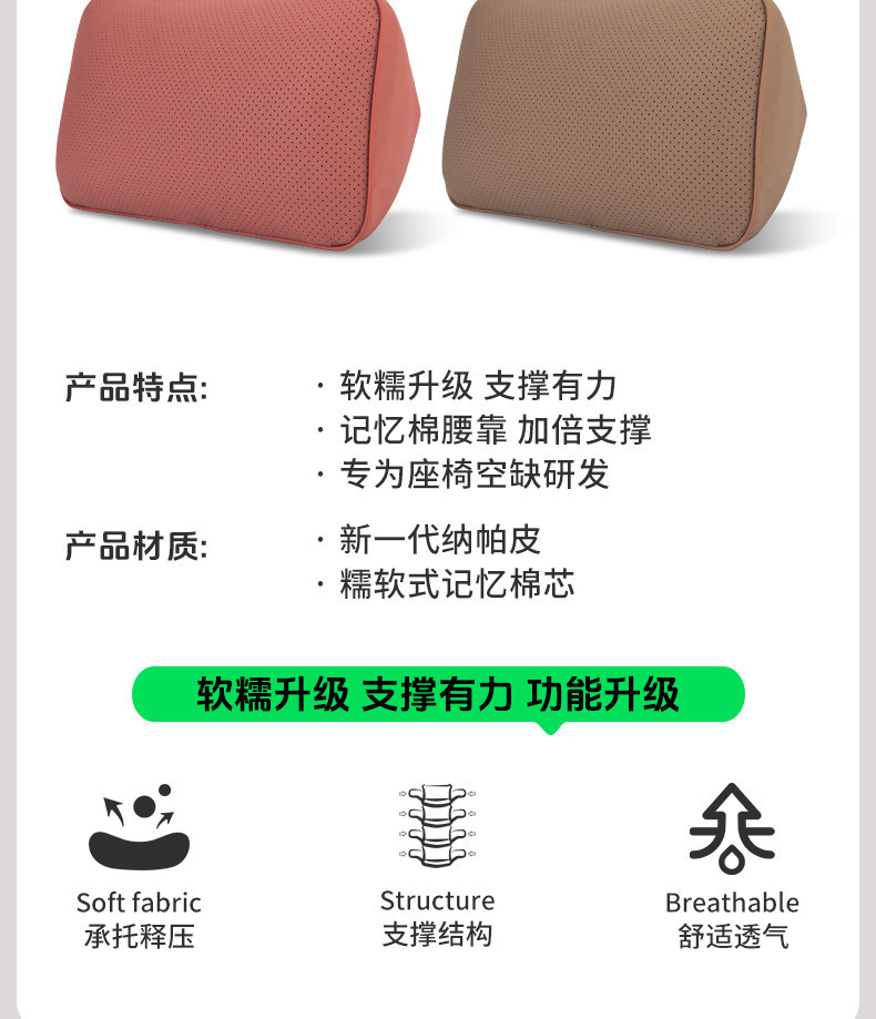 Tesla lumbar support cushion for Model Y/Model 3/S/X, waist cushion, seat lumbar support, tailbone support