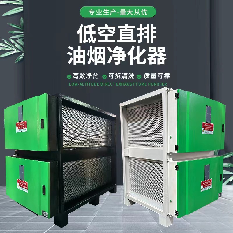 厂家直销厨房酒店专用油烟净化器低空油烟净化静电式除烟净化器