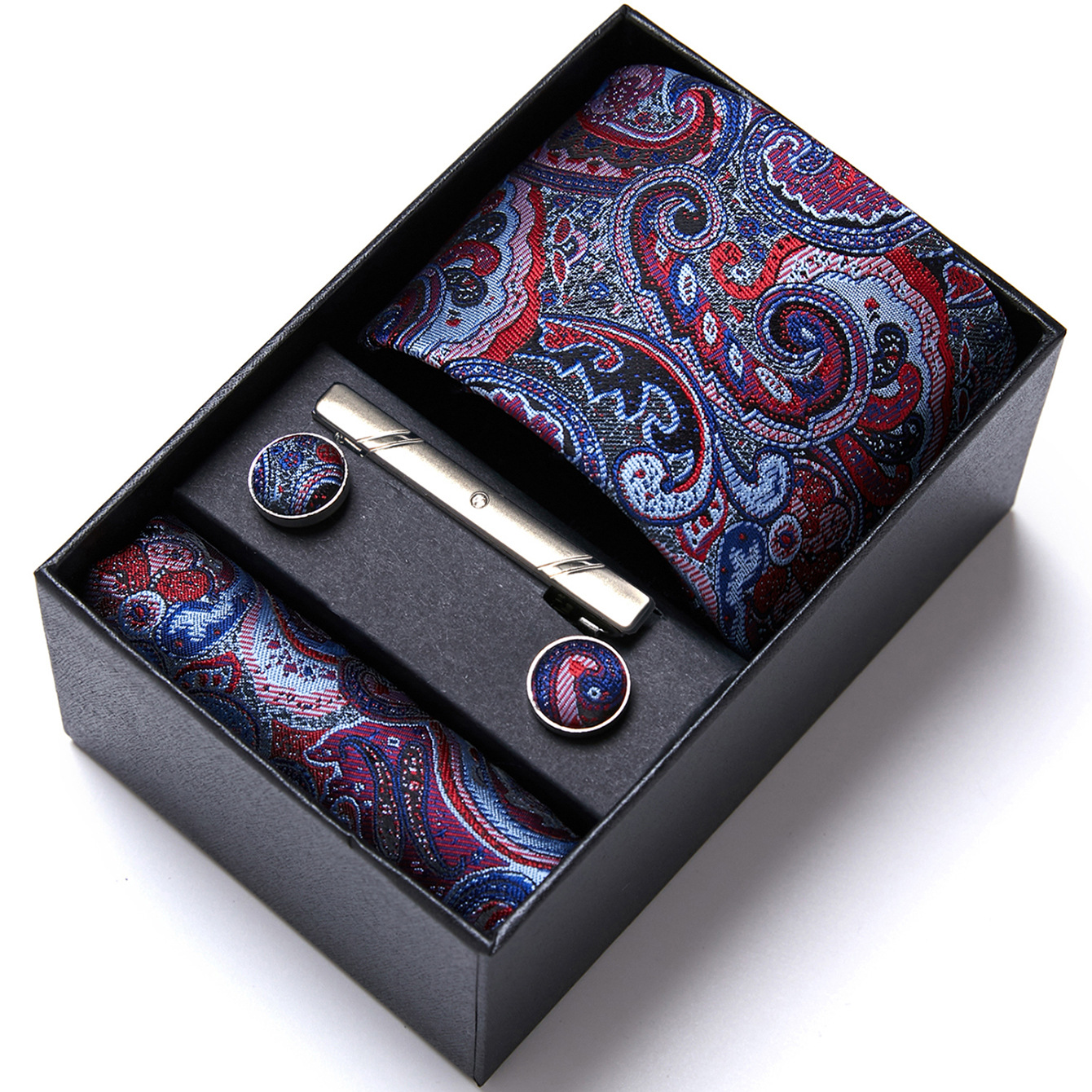 Fabricante en stock de los hombres corbata caja regalo traje ropa formal negocios boda trabajo grupo camisa accesorios verano nuevo