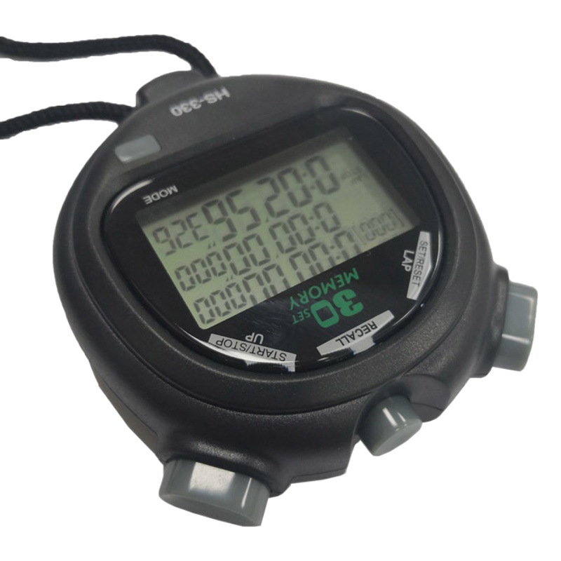 Cross-border Amazon 3-row 30-channel electronic stopwatch timer student sports training fitness competition code watch wholesale