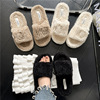 Fashionable comfortable soft slippers with velcro, plus size, city style, wholesale