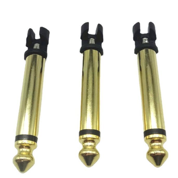 6.35单音插头镀金 6.3单频镀金插头麦克风筒插头 音频插头