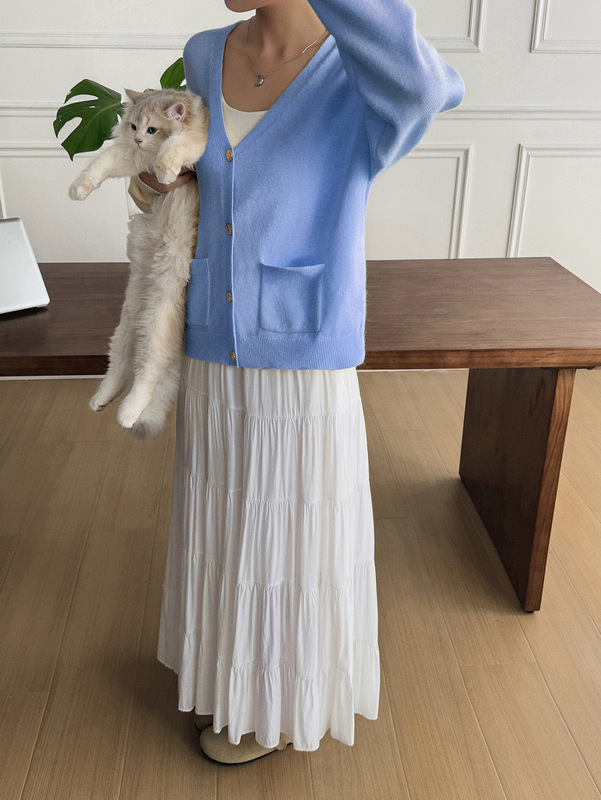 迪芸欧美简约度假风纯色长袖毛衣女毛织女装2025秋冬亚马逊独立站|undefined