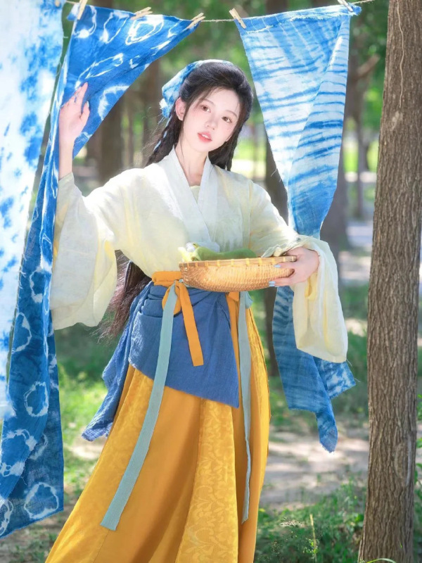 魏晋风改良汉服女款古装成人女主田园平民种田2025南北朝晒秋新款|undefined