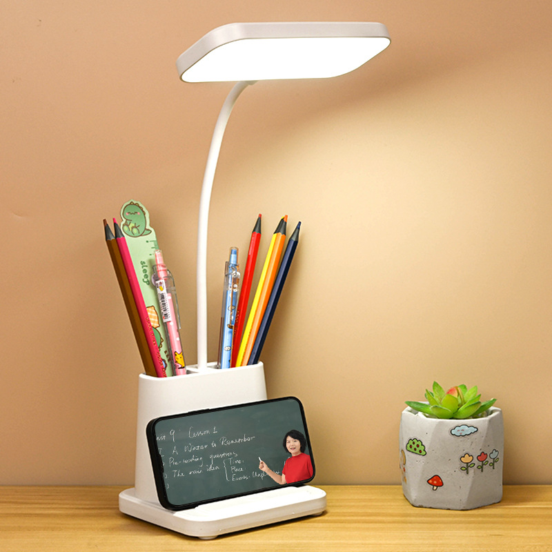 充电小台灯led儿童卧室床头灯创意笔筒触摸阅读学生学习护眼台灯