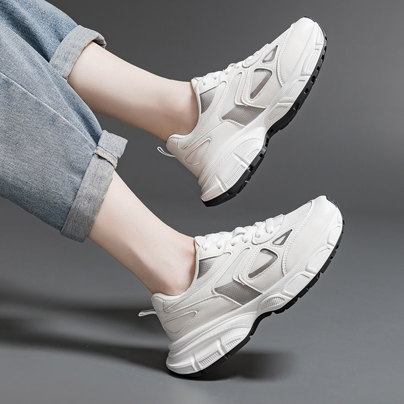 Zapatos estilo Dad para mujer, novedad otoño 2023, zapatos versátiles de suela gruesa que aumentan la altura, zapatos deportivos casuales a la moda 1102