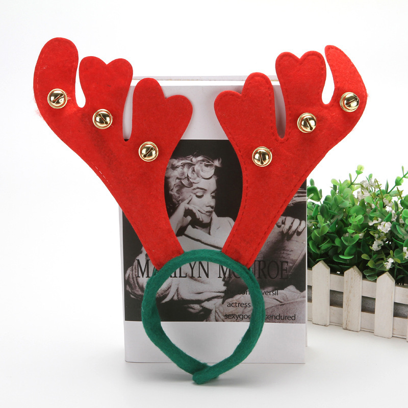 Navidad transfronteriza corn de ciervo corn de ciervo campana corn de ciervo corn de ciervo fiesta de Navidad accesorios para el cabello