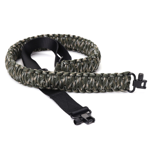 Cross-border best-selling outdoor 7-core 550 paracord multi-functional adjustable nylon tactical gun belt with QD buckle woven shoulder strap