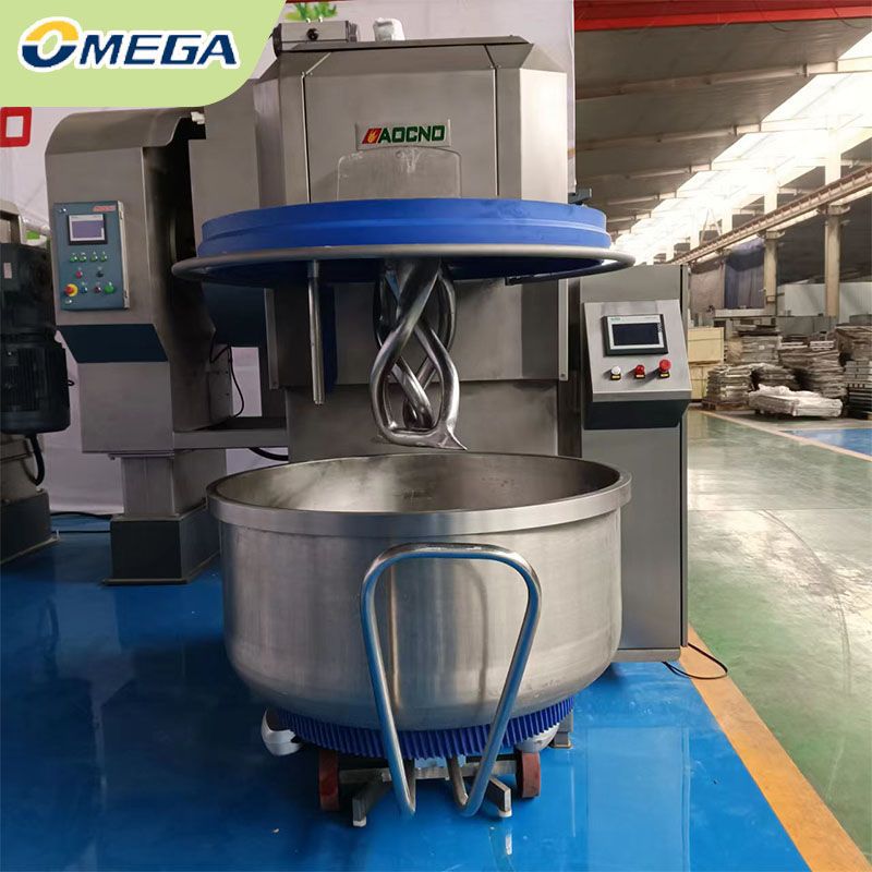 立式离缸和面机 双8字螺旋双动自动翻缸式 多功能大型搅拌机