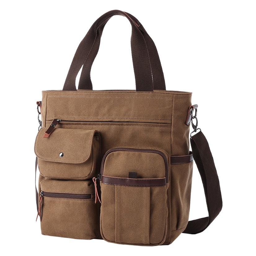 Venta al por mayor de la fábrica en stock bolso de hombro de lona de los hombres bolsa de mensajero bolso de los hombres bolso de la computadora bolso casual de los hombres transfronterizo Amazon