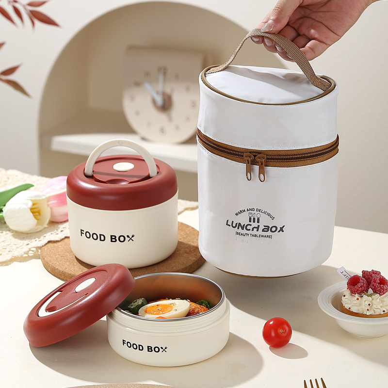 跨境304 不锈钢保温饭盒上班族保温桶小型汤盒汤杯汤壶便携早餐盒