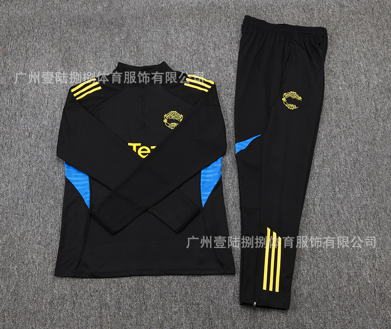 2526新款足球服巴黎皇马阿森纳拜仁长袖半拉训练服一件批发|undefined