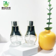 现货高档灯泡型化妆品玻璃瓶30ml粉底液瓶精华乳液化妆品玻璃分装