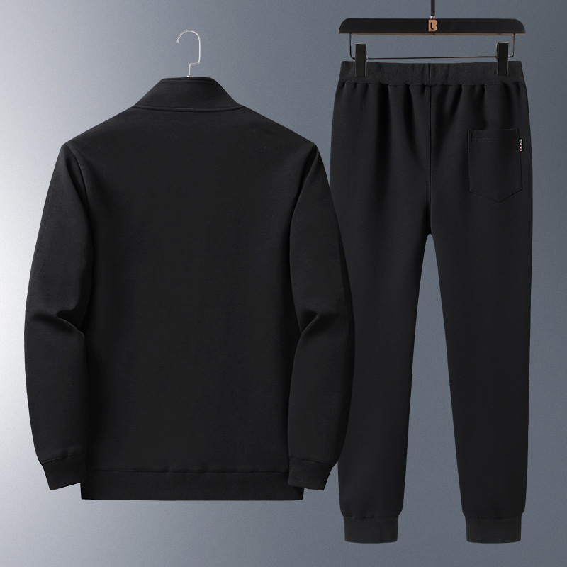 Papá de mediana edad ropa de primavera ropa deportiva chaqueta casual hombre primavera y otoño tamaño grande padre de mediana edad ropa de dos piezas set
