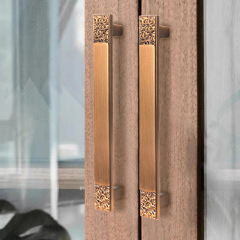 新中式櫃門櫥櫃小拉手古銅金色實心單孔復古新款歐式衣櫃抽屜把手