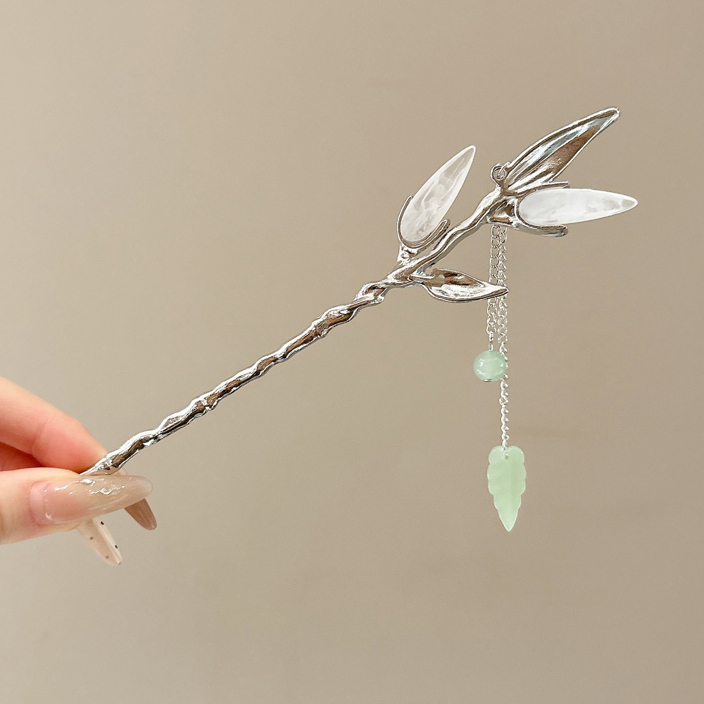 Nueva horquilla de flores de estilo antiguo chino, horquilla de sentido avanzado moderno, horquilla de cabello femenino, horquilla de Hanfu, tocado de horquilla de madera