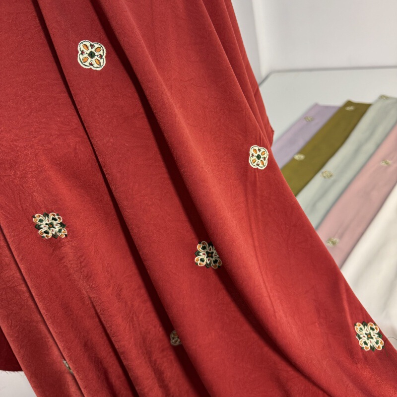 Imitation Acetate Satin Embroidered Tang Style Group Fabric Drapes Chinese Shirt dress Cheongsam Designer Fabric Imitation Acetate Satin Embroidered Tang Style Group Fabric Drapes Chinese Shirt dress Cheongsam Designer Fabric