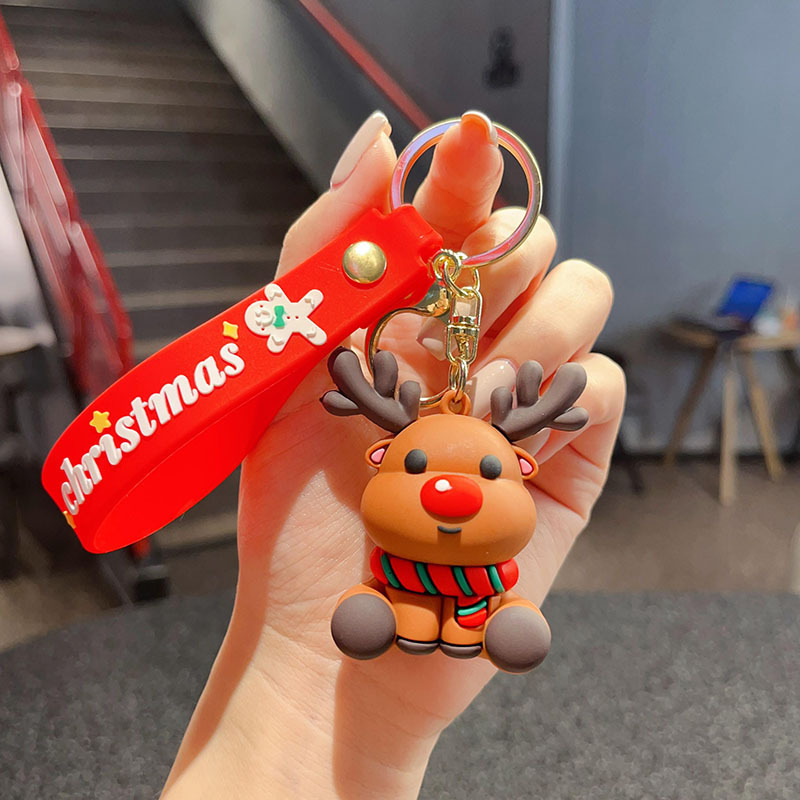 古典的なサンタクロースのキーホルダークロスボーダーストラップバッグアクセサリー自動車チェーン小商品カップル小プレゼント卸売り|undefined
