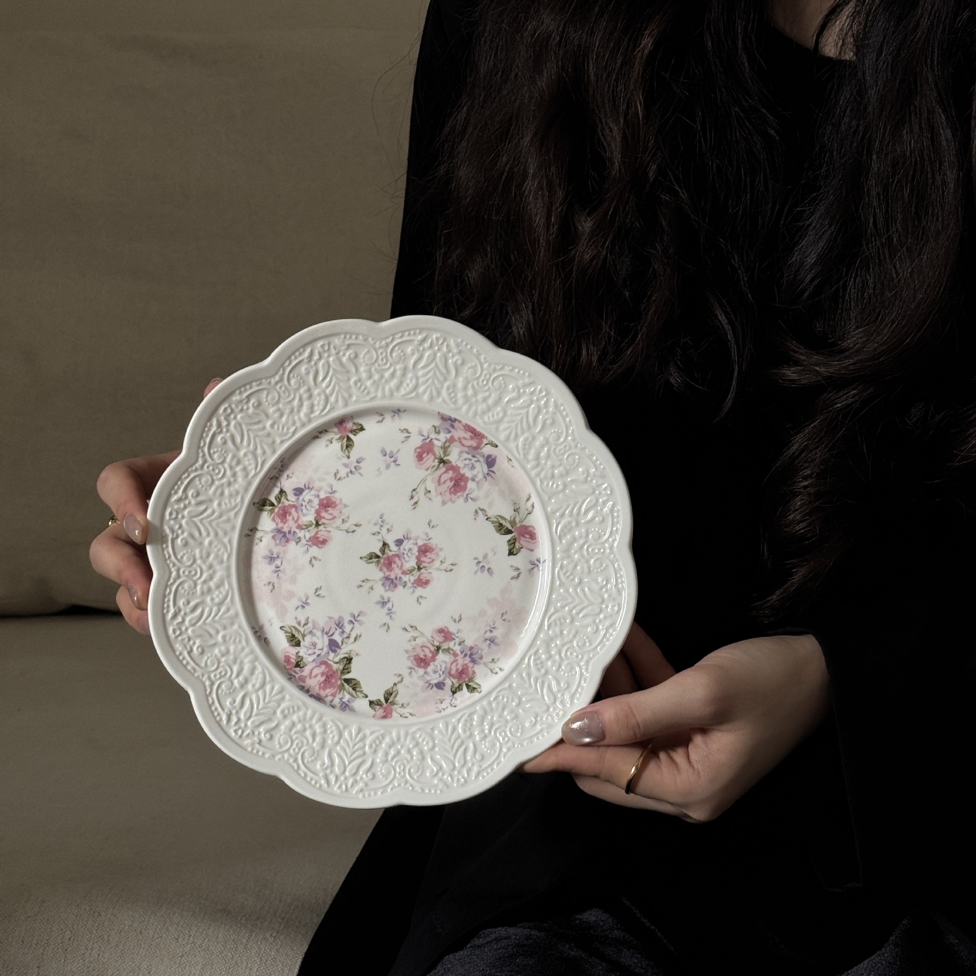 꽃잎과 잎접시 20*2