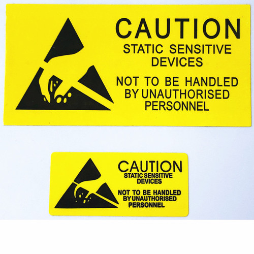 PVC 100*50mm Hard Drive Electrostatic Protection Label Warning Anti-Static Bag Waterproof Outer Packaging Label