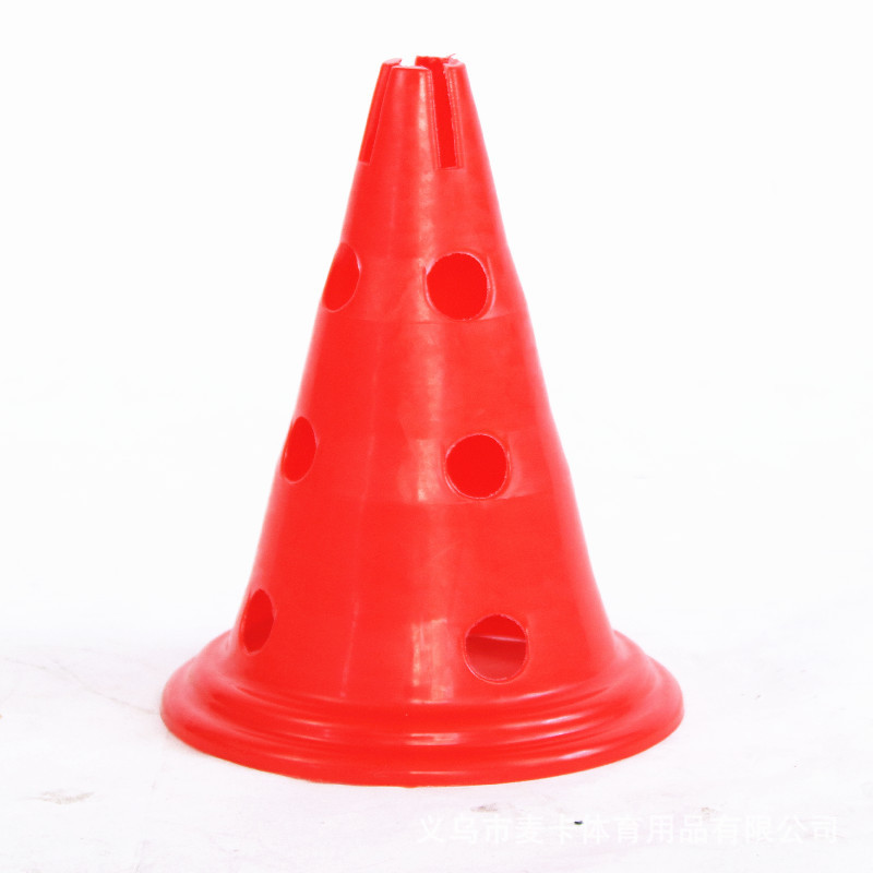 Fábrica al por mayor Maca 30cm logo barril con agujero 12 pulgadas entrenamiento de fútbol obstáculo cono barricada transfronteriza Fútbol