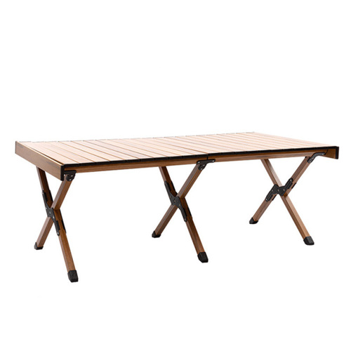 【Dropshipping】Aluminum Waffle Table Portable Camping Table Outdoor Beach Table Set with Extended Tea Table