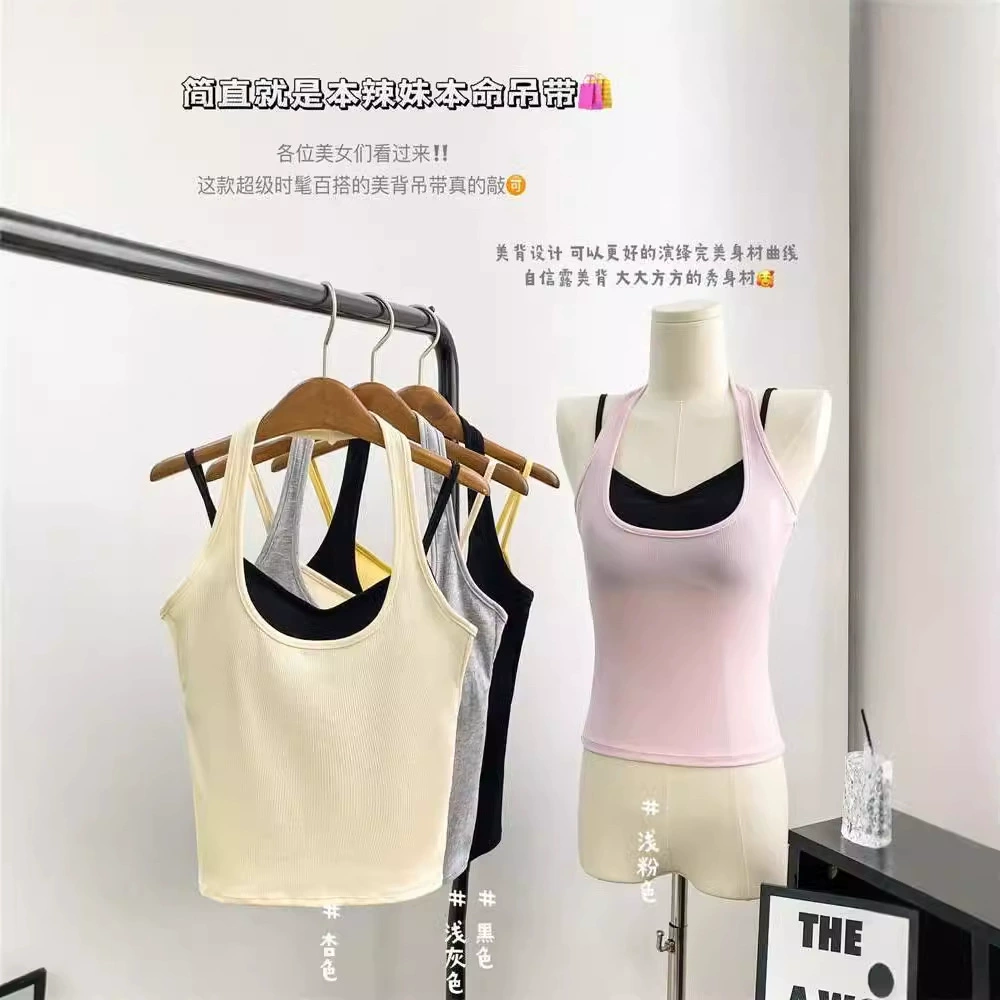 Пятно 2024 Летний поддельный двухшейный камзол жилет