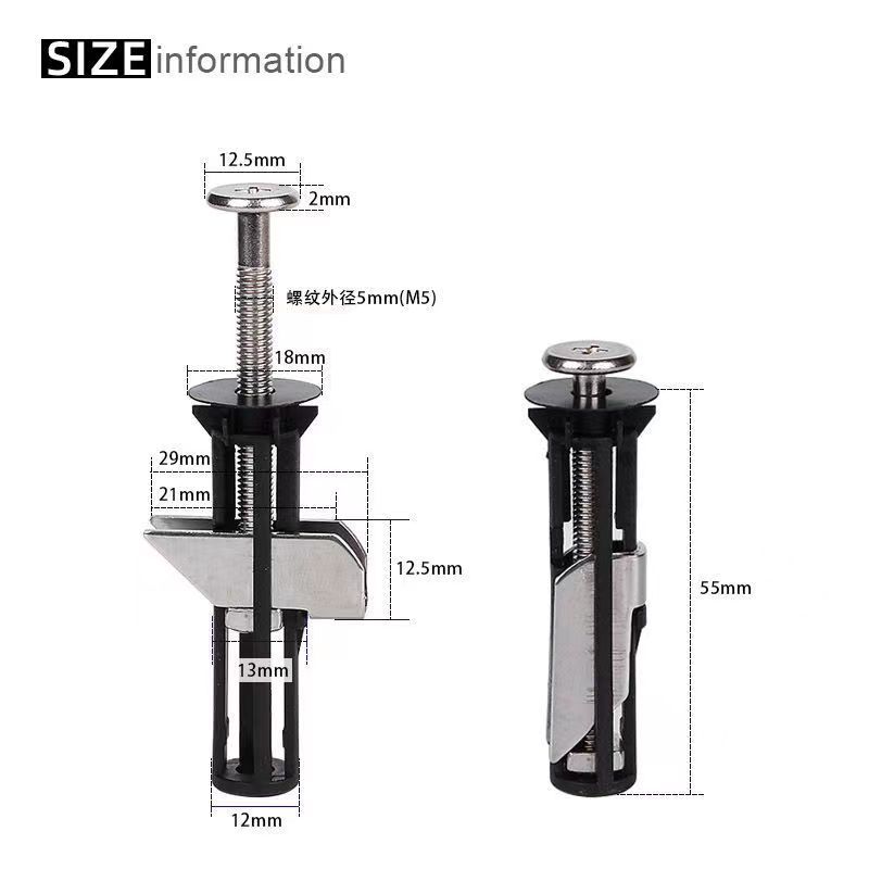 Tapa de inodoro universal tornillo fijo nuevos accesorios fijos tornillo de expansión de goma Tornillo superior de acero inoxidable 304