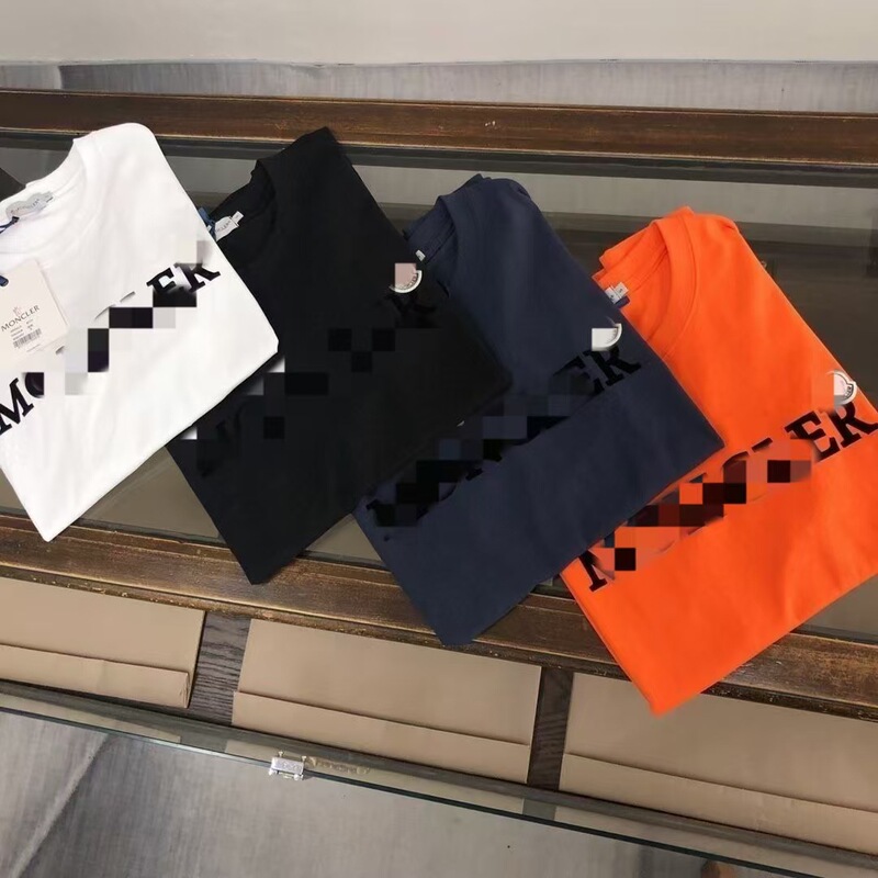 M's New Summer Round Neck Letter Embroidered Short-Sleeved Casual Pure Cotton Men's and Women's Loose Trendy Brand Versatile Top t