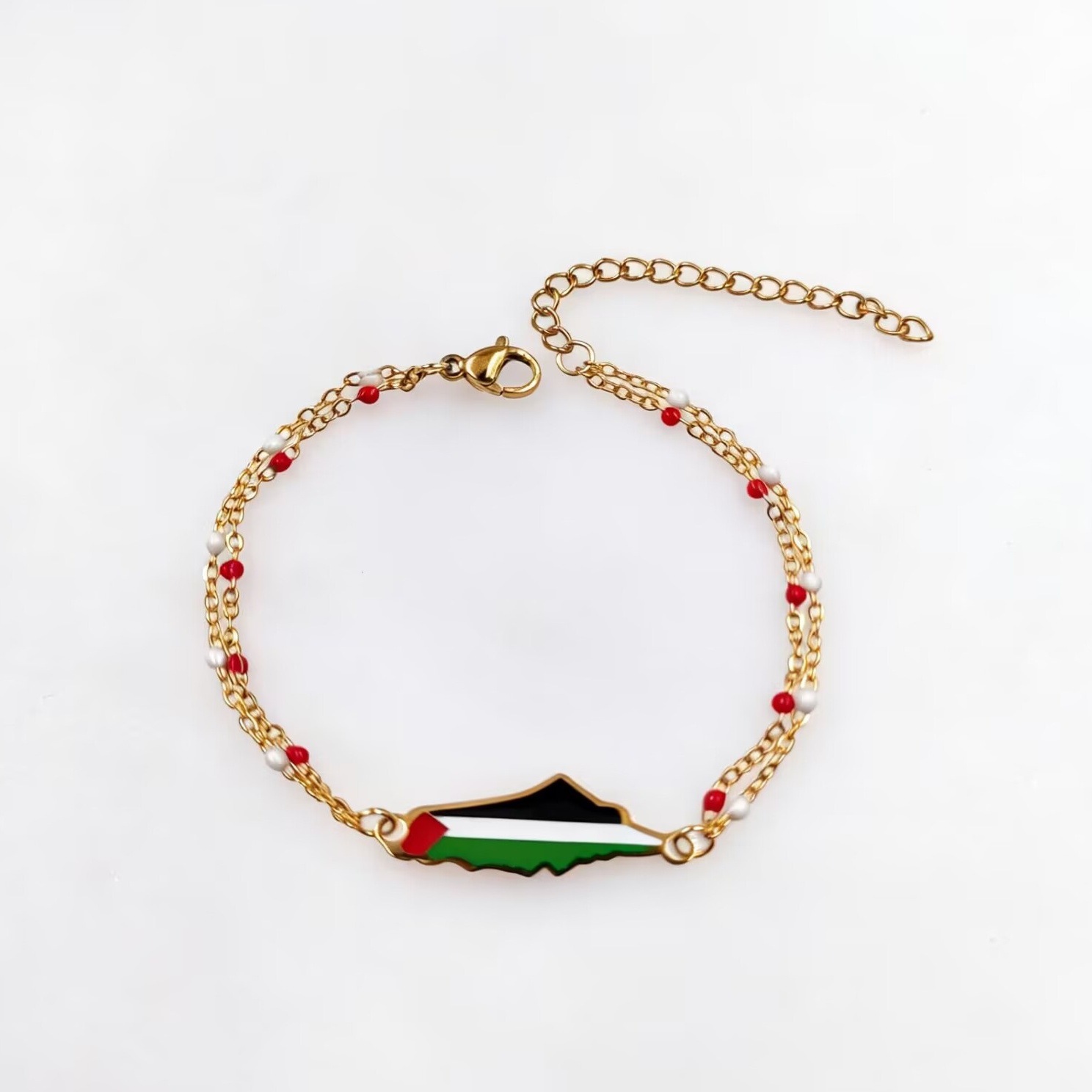 흰색과 빨간색 점선 금판