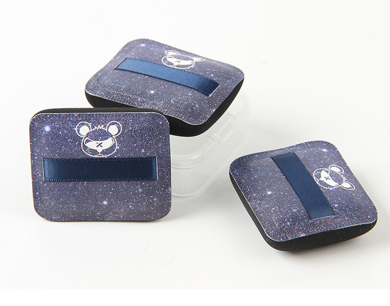 Puff de piña negra de alta calidad Esponja triangular Puff Base líquida Maquillaje especial Puff negro de doble cara seco y húmedo XL